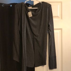 Free people shirt gray boat neck New
